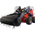 TYPHON STOMP Mini Skid Steer Loader – 1800lbs Skid Steer with Lawn Scarifier Attachment – Compact Skid-steer Machine