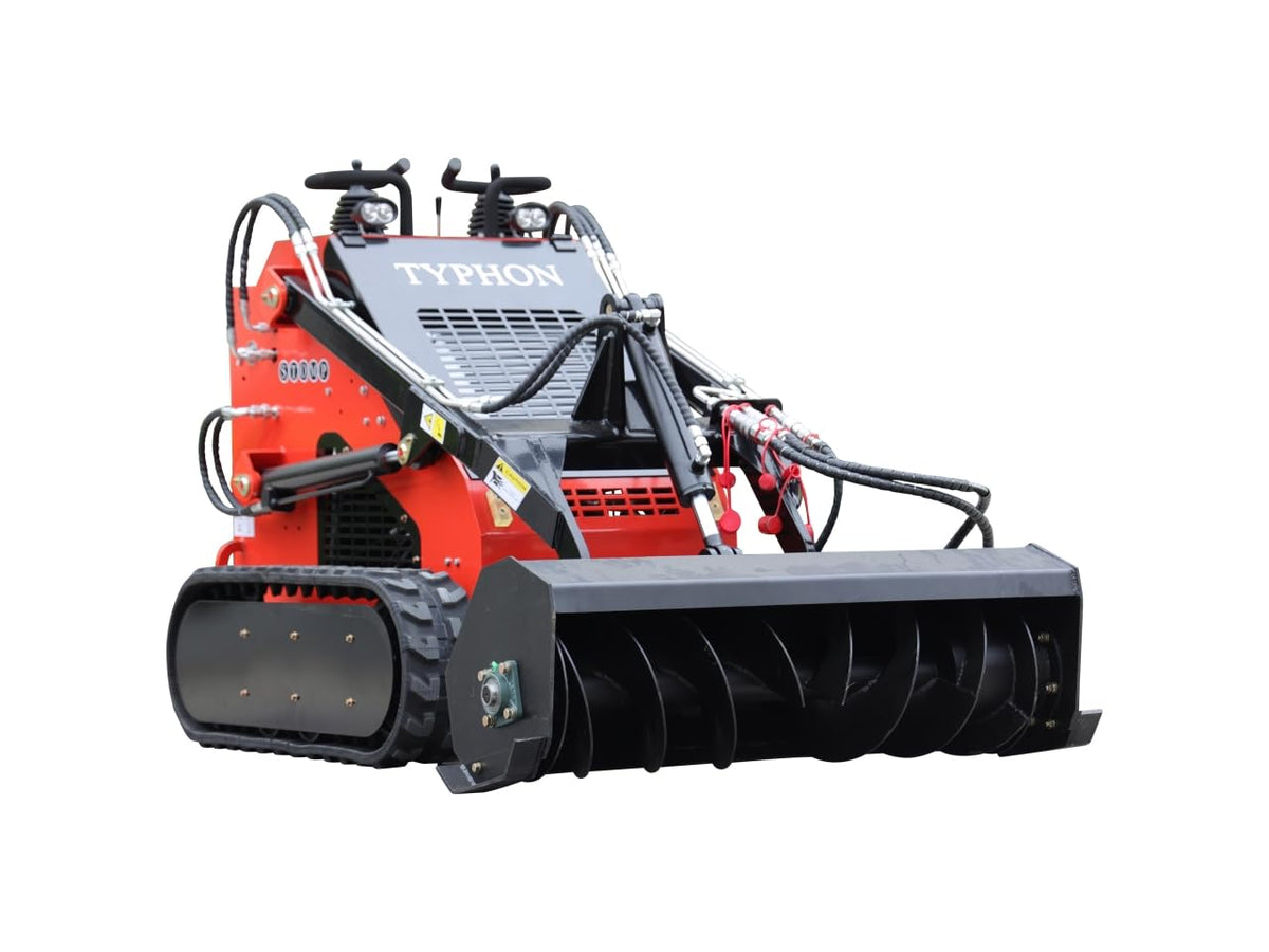 TYPHON STOMP Mini Skid Steer Loader – 1800lbs Skid Steer with Trench Filler– Compact Skid-steer Machine For Garden, Farms, Parks, Roads – Ideal for Digging, Drilling, Bull-Dozing