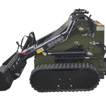 TYPHON STOMP 2,000lbs Tracked Mini Skid Steer 22.1HP Gas EPA GX690 Engine USA for digging, bull-dozing, drilling, augering, trenching, trench-grinding