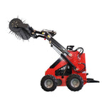 TYPHON STOMP Mini Skid Steer Loader – 1800lbs Skid Steer with Lawn Scarifier Attachment – Compact Skid-steer Machine