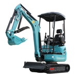 DigSwift Heavy-Duty 2.2 Ton Mini Excavator, With 16.5 HP Diesel KubotaEngine, Pilot Controls Track Extension Side Swing Boom Trench Digger for for Construction, US In Stock