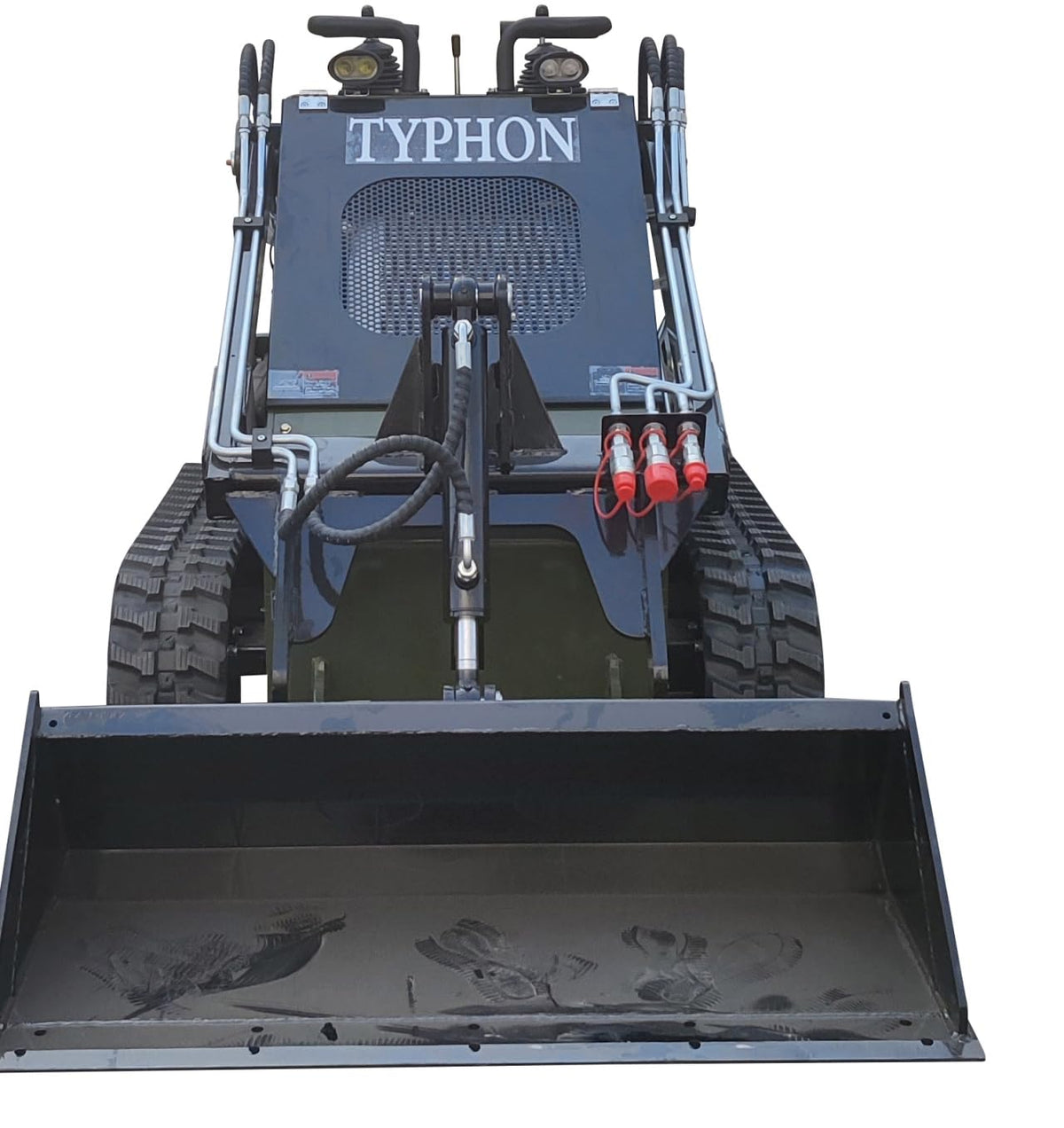 TYPHON STOMP 2,000lbs Tracked Mini Skid Steer 22.1HP Gas EPA GX690 Engine USA for digging, bull-dozing, drilling, augering, trenching, trench-grinding