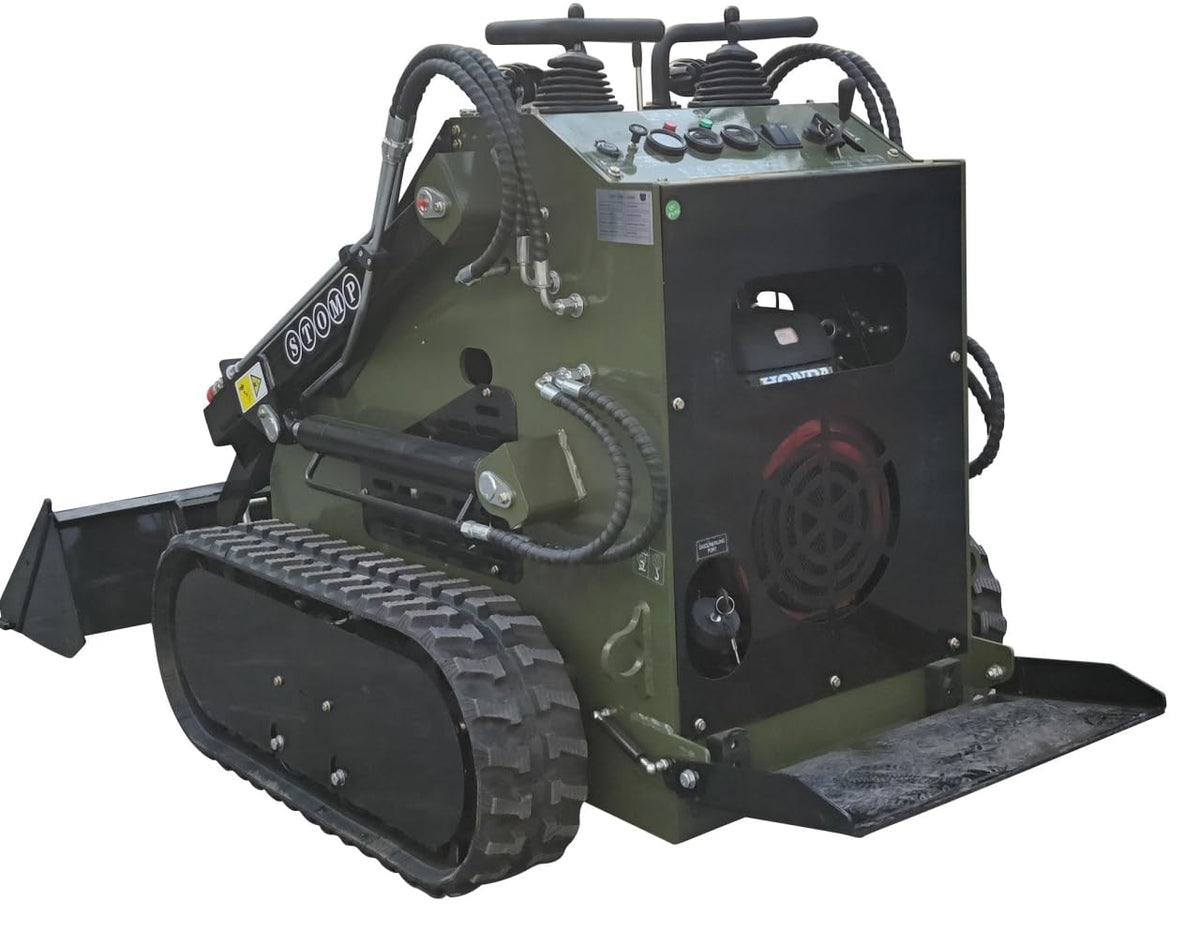 TYPHON STOMP 2,000lbs Tracked Mini Skid Steer 22.1HP Gas EPA GX690 Engine USA for digging, bull-dozing, drilling, augering, trenching, trench-grinding