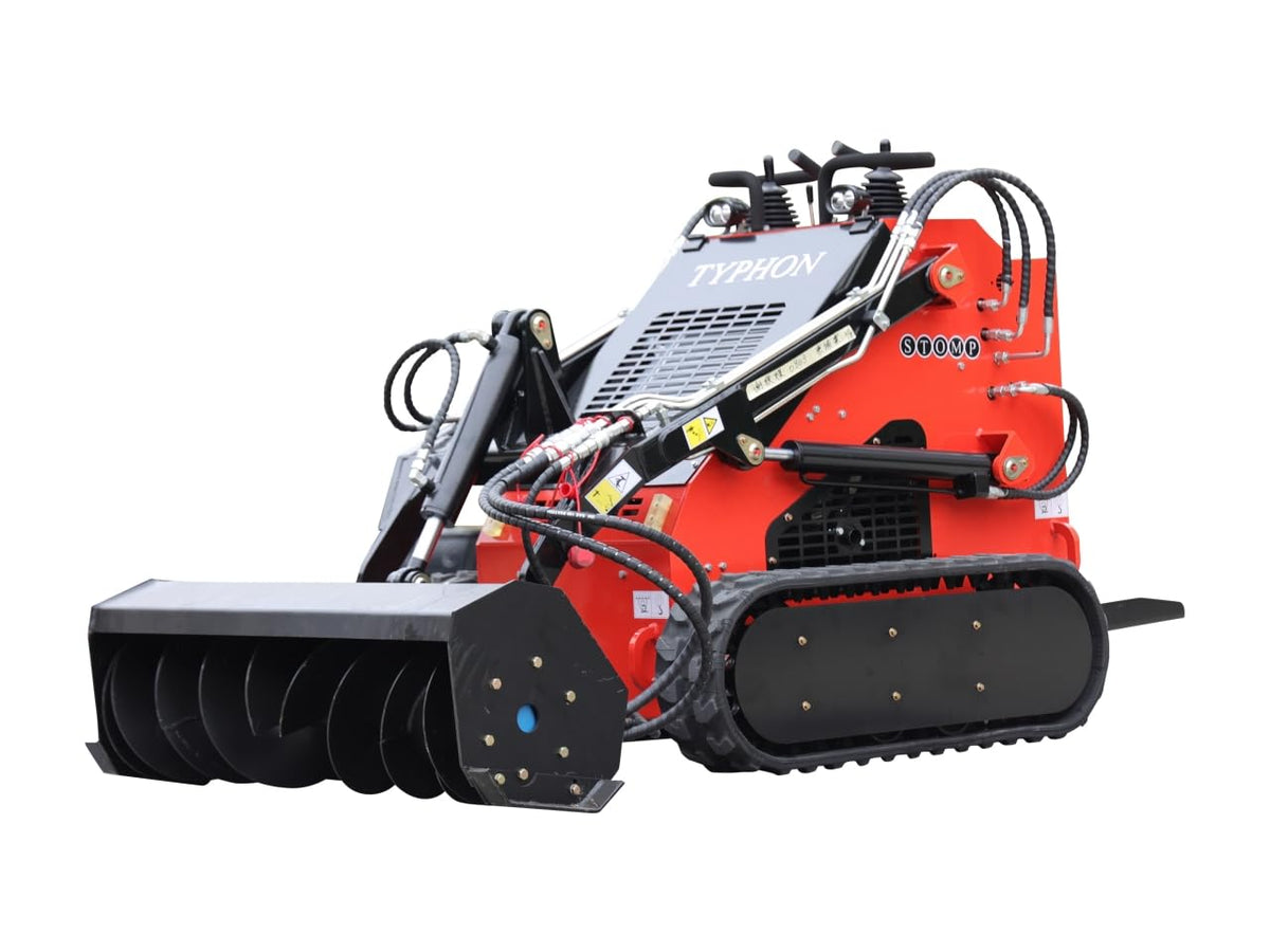 TYPHON STOMP Mini Skid Steer Loader – 1800lbs Skid Steer with Trench Filler– Compact Skid-steer Machine For Garden, Farms, Parks, Roads – Ideal for Digging, Drilling, Bull-Dozing