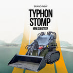 TYPHON STOMP 2,000lbs Tracked Mini Skid Steer 22.1HP Gas EPA GX690 Engine USA for digging, bull-dozing, drilling, augering, trenching, trench-grinding