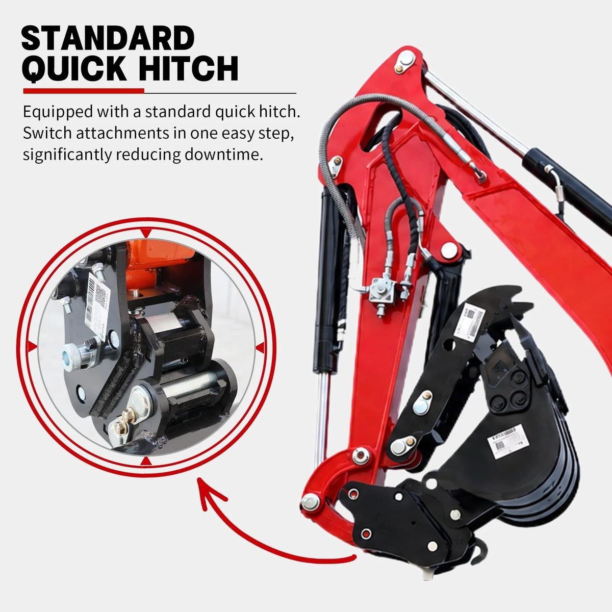 Machpro 1.4 Ton Mini Excavator with Kubota-Diesel Engine and Side Swing Boom, Compact Crawler Excavator for Trenching, Landscaping and Construction, Include Delivery & Unloading（90% pre-assembled）