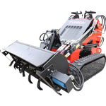 TYPHON STOMP Mini Skid Steer – 1800lbs Skid Steer with Rotary Plow Tiller Attachment – Compact Skid-steer Loader Machine