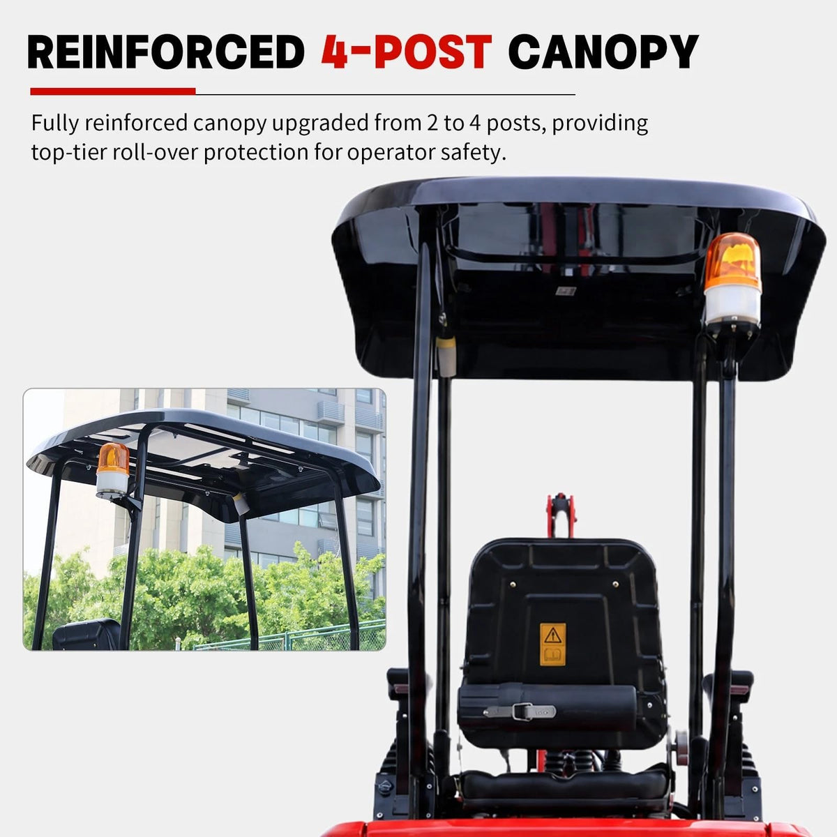 Machpro 1.4 Ton Mini Excavator with Kubota-Diesel Engine and Side Swing Boom, Compact Crawler Excavator for Trenching, Landscaping and Construction, Include Delivery & Unloading（90% pre-assembled）