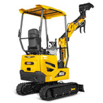 MechMaxx Mini Compact Excavator Kubota D722 13.7HP Engine, 65.7” Max. Digging Depth, 2700 LBS Operating Weight, MEC12