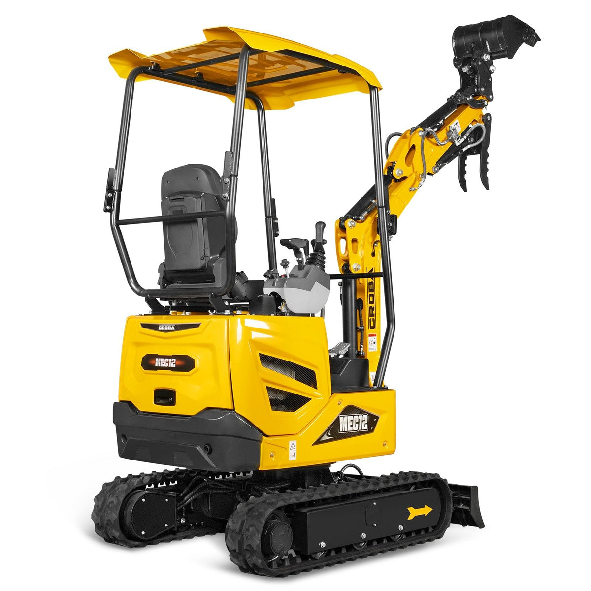 MechMaxx Mini Compact Excavator Kubota D722 13.7HP Engine, 65.7” Max. Digging Depth, 2700 LBS Operating Weight, MEC12