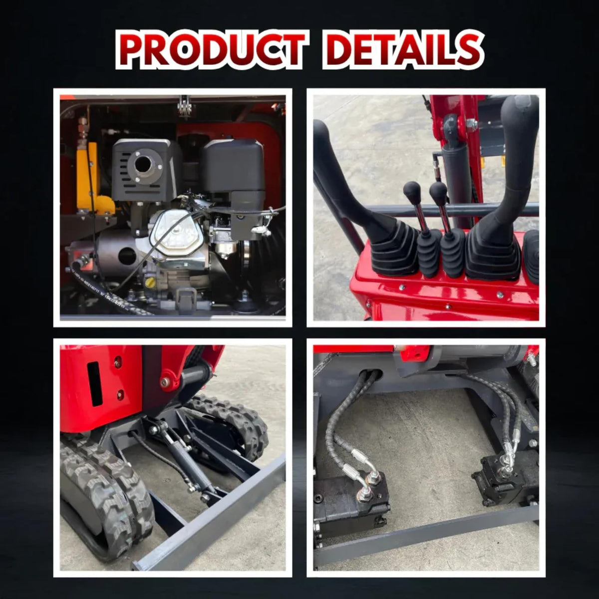 TYPHON Terror ONE Storm 1 Ton Mini Excavator Trench Digger with Canopy, Hydraulic Oil Cooler, 13.5hp B&S Engine, Wide 380mm Bucket & Hydraulic Thumb Clip for Farms, Gardens & Construction