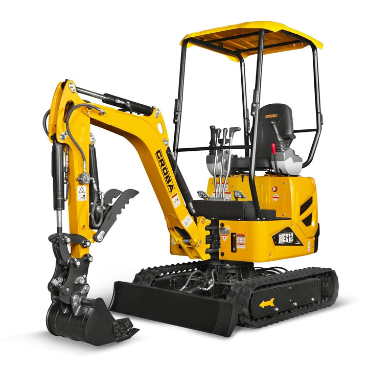 MechMaxx Mini Compact Excavator Kubota D722 13.7HP Engine, 65.7” Max. Digging Depth, 2700 LBS Operating Weight, MEC12