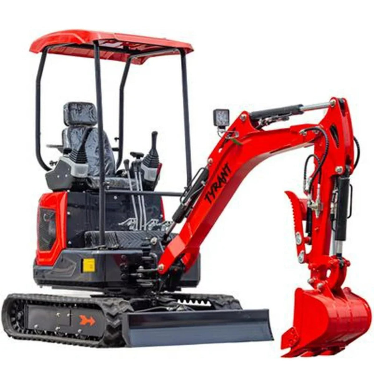 TYPHON Tyrant 17 Mini Excavator, 3800 lbs | D902 Diesel Engine EPA, Zero Tail Swing | 12 Attachments, 2000mm Dig Depth