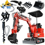 ATTA16 1.4 Ton Mini Excavator, KubotaDiesel Engine 13.5HP with Pilot System & Loader, EPA Certified Compact Digger for Garden, Pool, Trenching, 12 Months Parts Warranty (R2)