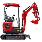 TYPHON Tyrant 17 Mini Excavator, 3800 lbs | D902 Diesel Engine EPA, Zero Tail Swing | 12 Attachments, 2000mm Dig Depth