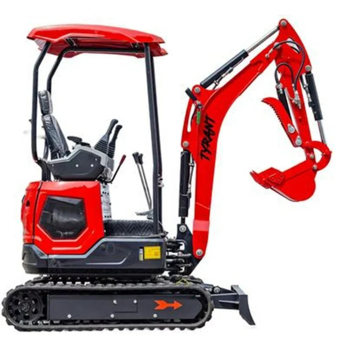 TYPHON Tyrant 17 Mini Excavator, 3800 lbs | D902 Diesel Engine EPA, Zero Tail Swing | 12 Attachments, 2000mm Dig Depth