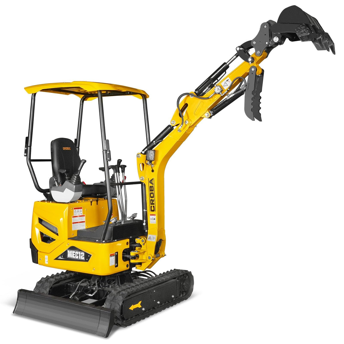 MechMaxx Mini Compact Excavator Kubota D722 13.7HP Engine, 65.7” Max. Digging Depth, 2700 LBS Operating Weight, MEC12