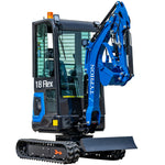 TYPHON 18 Flex 4,000 lbs Mini Crawler Excavator for Garden, Farm, Park, Road Micro Digger Ideal for Digging, Drilling, Bull-Dozing with 12 Different attachments