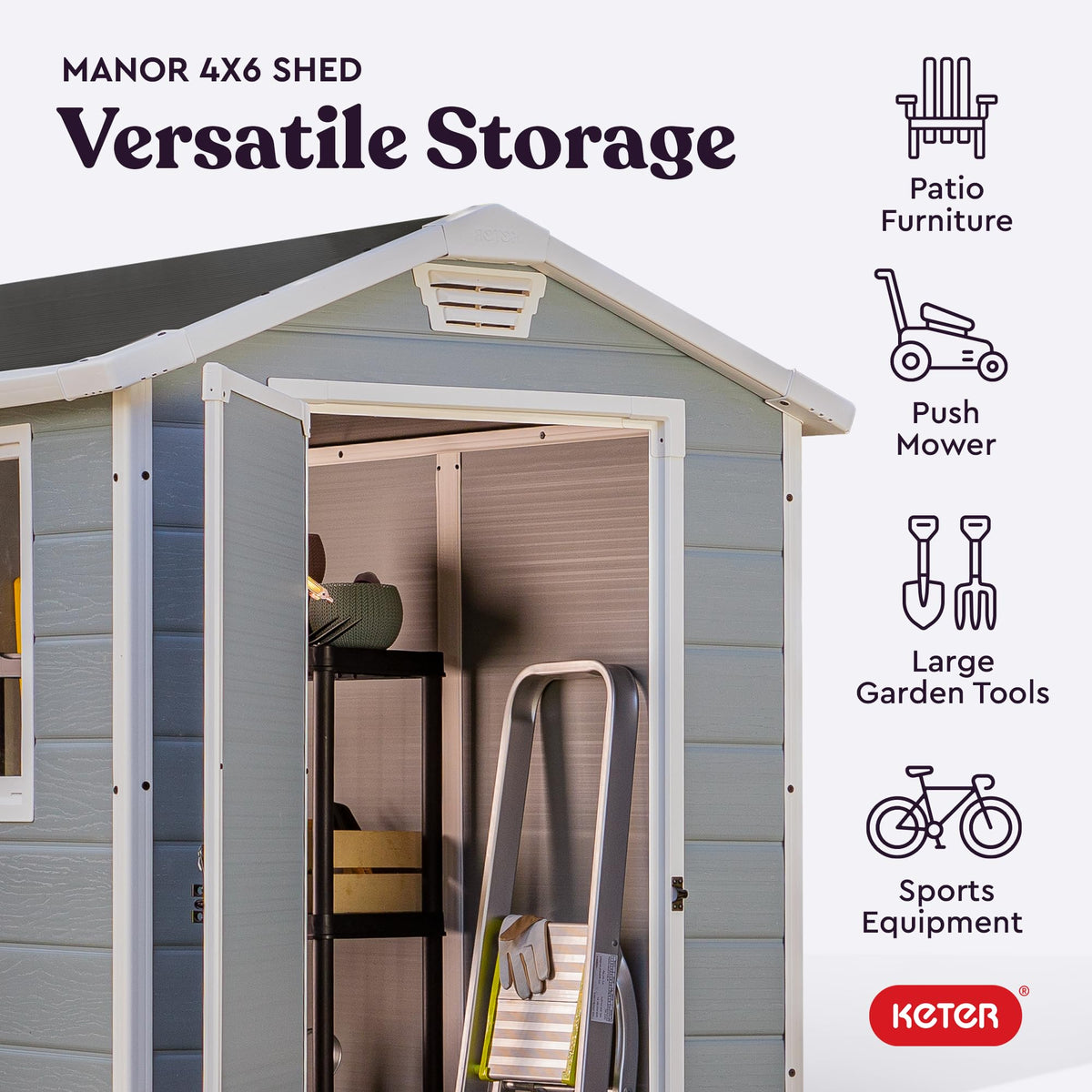 Keter Manor 4x6 Resin Outdoor Storage Shed
