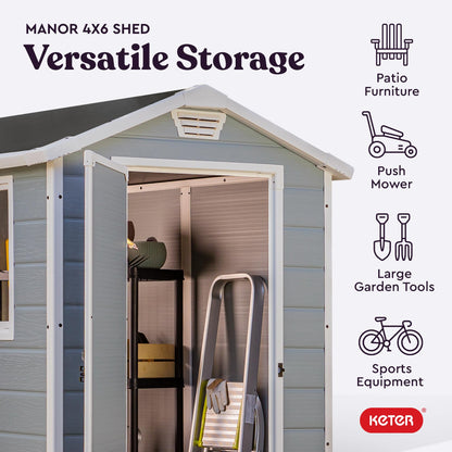 Keter Manor 4x6 Resin Outdoor Storage Shed
