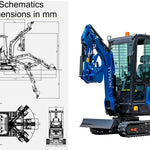 TYPHON 18 Flex 4,000 lbs Mini Crawler Excavator for Garden, Farm, Park, Road Micro Digger Ideal for Digging, Drilling, Bull-Dozing with 12 Different attachments