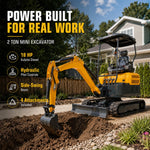MMS20P 2 Ton Mini Excavator 18 HP Kubota Diesel Engine with Side Swing, Hydraulic Thumb, Quick Coupler & Ripper, Digger Machine for Landscaping Garden Tight Spaces Construction, Unloading Included