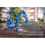 TYPHON Terror XIX Storm Mini Excavator, 4000lbs Trench Digger with Boom Swing, Canopy, Retractable Tracks