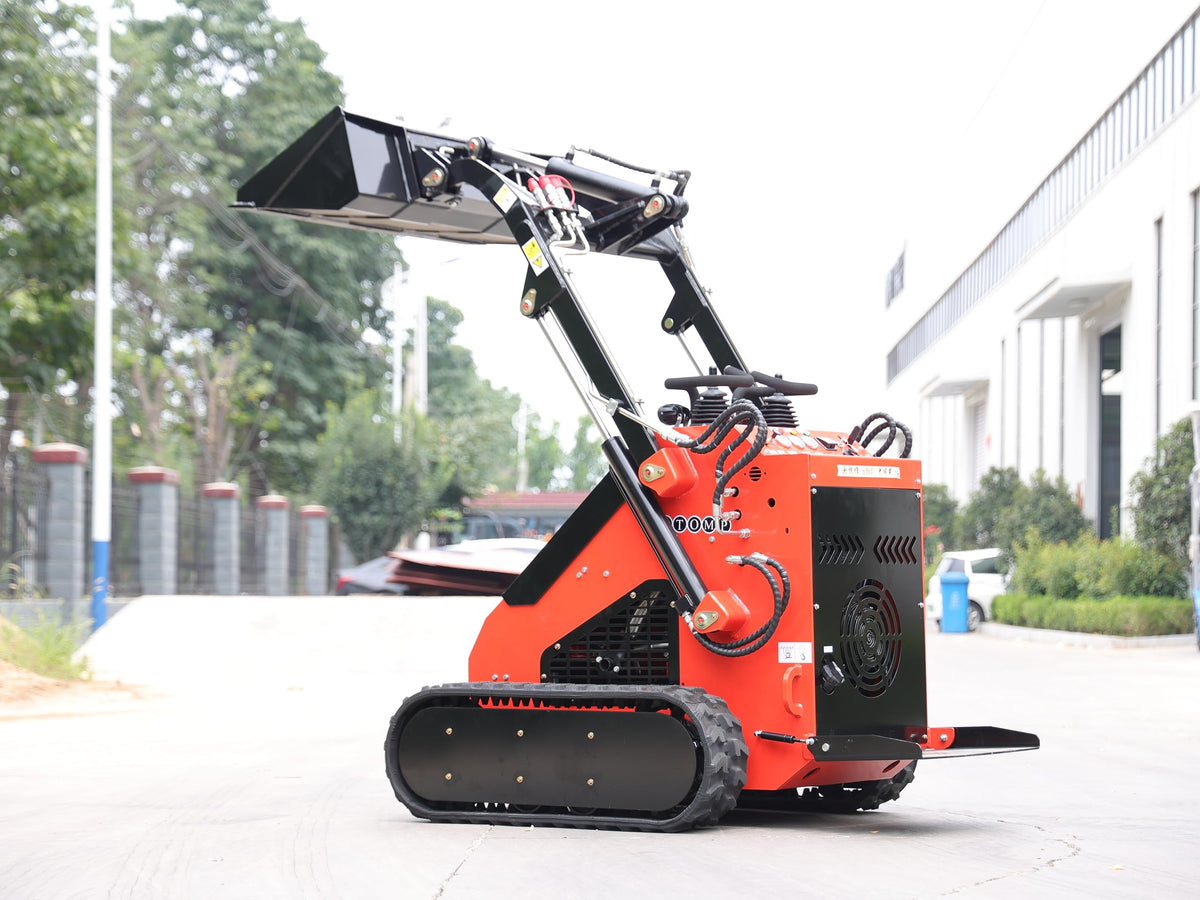 TYPHON STOMP Mini Skid Steer – 1800lbs Skid Steer with Rotary Plow Tiller Attachment – Compact Skid-steer Loader Machine