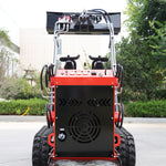 TYPHON STOMP Mini Skid Steer – 1800lbs Skid Steer with Rotary Plow Tiller Attachment – Compact Skid-steer Loader Machine