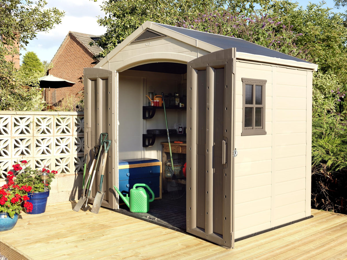 Keter Factor (8x6 ft) Large Resin Outdoor Storage Shed