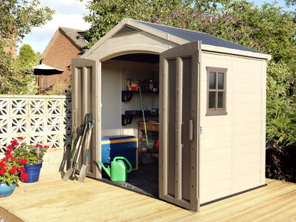 Keter Factor (8x6 ft) Large Resin Outdoor Storage Shed