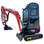 2 Ton TERROR XVIII Heater Aircon Cabin Mini Excavator, EPA certified USA KUBOTA D902 Diesel Machine for Garden, Farms, Parks, Roads – Ideal for Digging, Drilling, Bull-Dozing