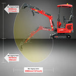 HUAYEE HY14G | Mini Excavator with Kubota Engine & Advanced Hydraulics