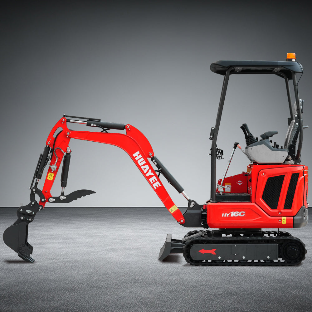 HUAYEE HY16C | Mini Excavator with 14HP Kubota Engine & Hydraulic Thumb | HUAYEE HY16C