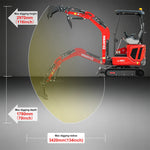 HUAYEE HY16C | Mini Excavator with 14HP Kubota Engine & Hydraulic Thumb | HUAYEE HY16C